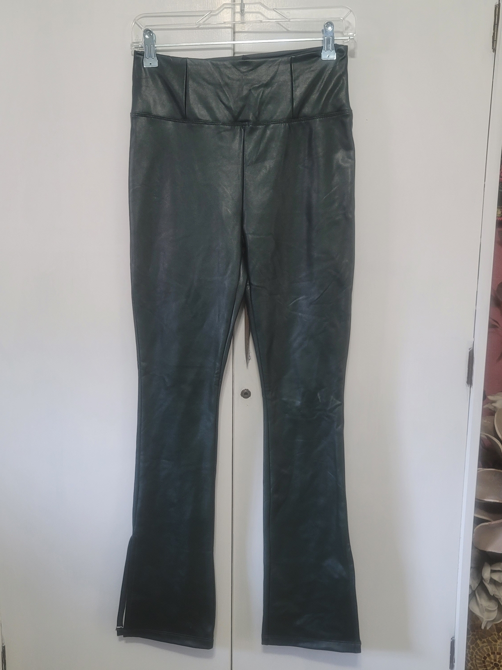 Shinestar Dark Green Faux Leather Jacket